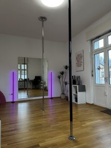 Poledance Raum mit 2 Poles - We love Pole